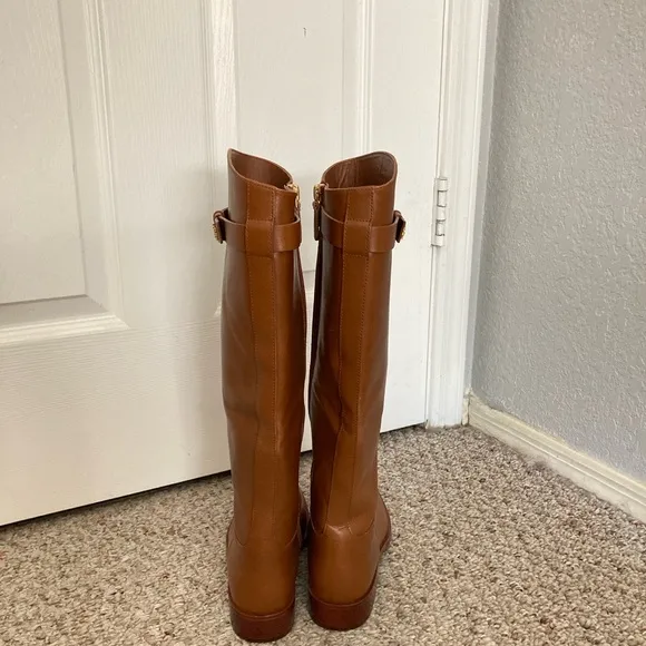 New Tory Burch Brown Leather Riding Boots