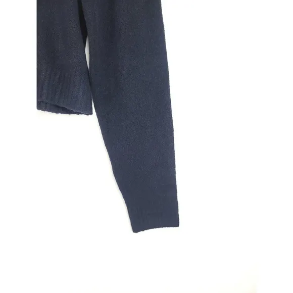 NEW TRUE RELIGION BLACK CROPPED WOMEN'S LOGO SWEATER - SIZE LARGE