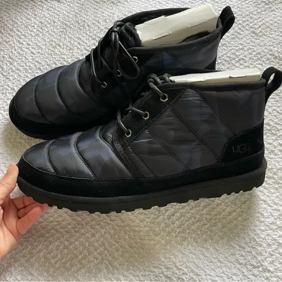 NEW UGG Neumel LTA Peace Camo Boot Black Poppy Men's Lace Up Boots Size 13