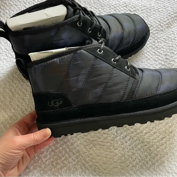 NEW UGG Neumel LTA Peace Camo Boot Black Poppy Men's Lace Up Boots Size 13