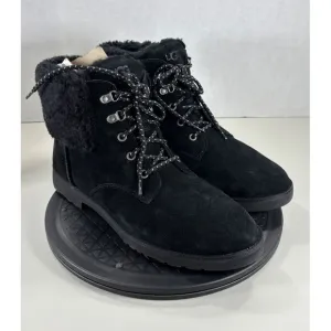 NEW UGG Romely Heritage Lace up Plush Boots In Black For Women's SZ‎ 12 Fashion
