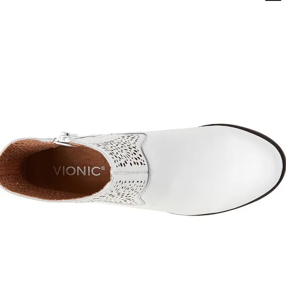 New Vionic white ankle boots