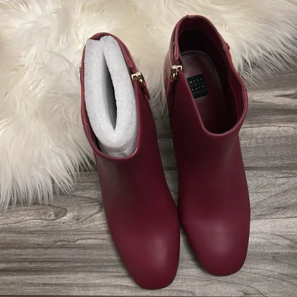 New! White House | Black Market BRYNN Dark SangriaAnkle Boot