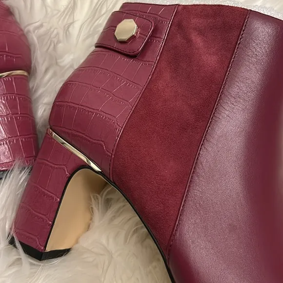 New! White House | Black Market BRYNN Dark SangriaAnkle Boot