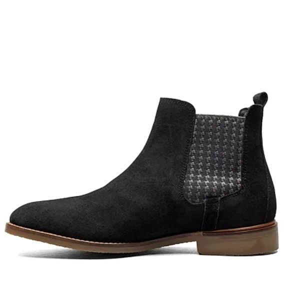New w/o Box Stacy Adams Gabriel Genuine Suede Pull-On Chelsea Ankle Boots 11.5