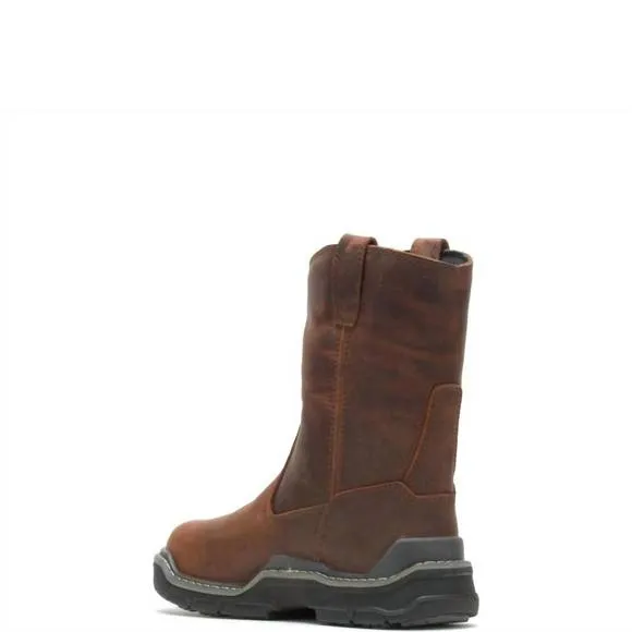 NEW WOLVERINE men's raider durashocks slip on composite toe boots in peanut