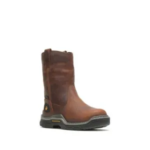 NEW WOLVERINE men's raider durashocks slip on composite toe boots in peanut