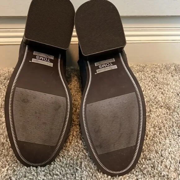 NEW Women's TOMS Lacy Bootie Forged Iron Grey Suede/Felt 5 $85 ankle boots Nice