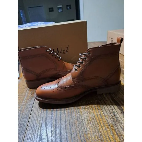 New Mens 11.5 Arkbird Brown Leather Dress Oxford Chukka Ankke Boots NWT