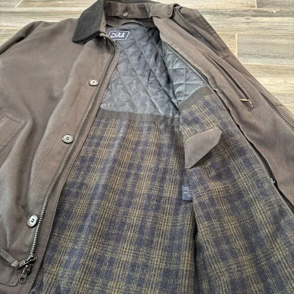 Newport Harbor Mens Jacket Removable Wool Interior and Collar Front Pockets M