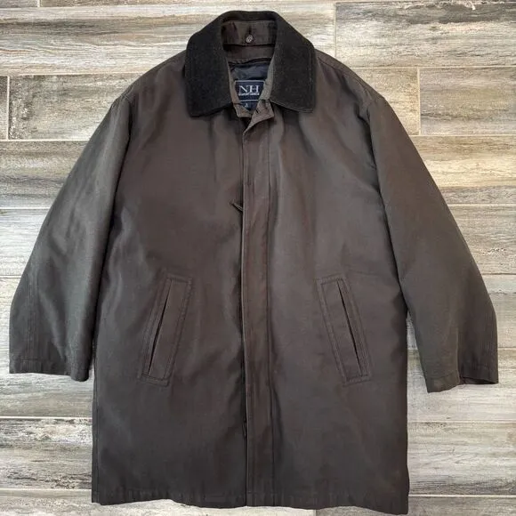 Newport Harbor Mens Jacket Removable Wool Interior and Collar Front Pockets M