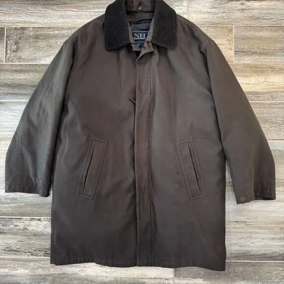 Newport Harbor Mens Jacket Removable Wool Interior and Collar Front Pockets M