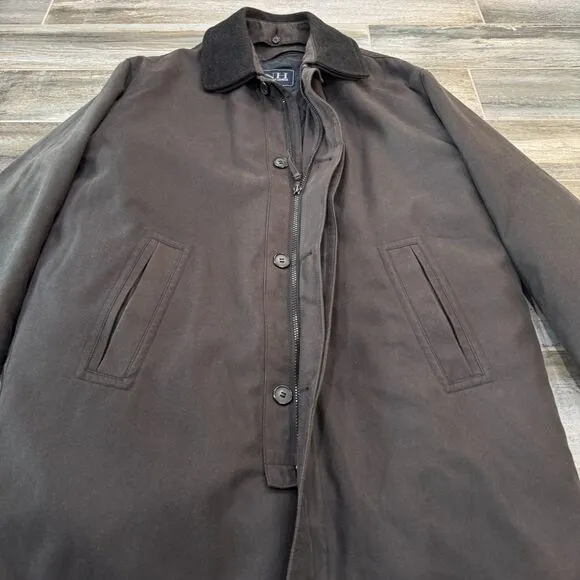 Newport Harbor Mens Jacket Removable Wool Interior and Collar Front Pockets M