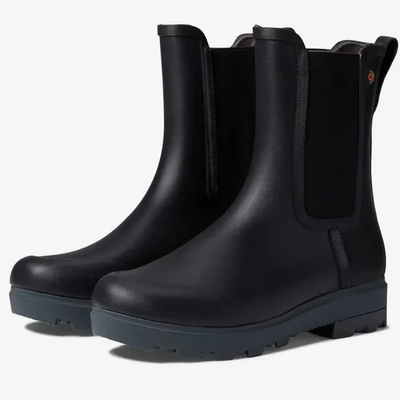 NIB Bogs Ladies Holly Tall Waterproof Black Rain Boots sz 11