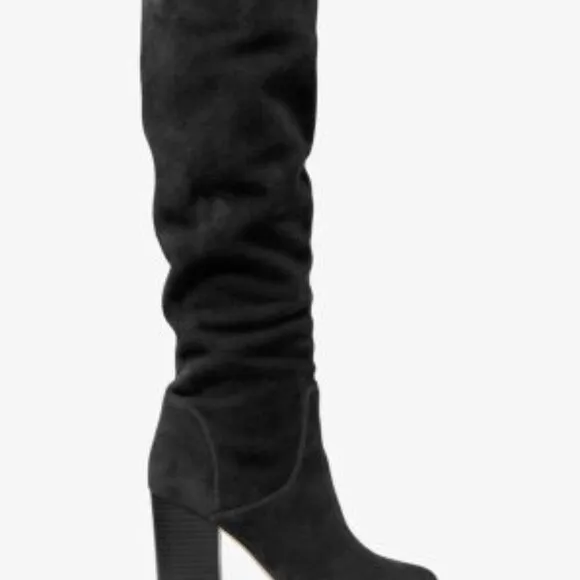 NIB Michael Kors Suede Leigh Black Boots 10