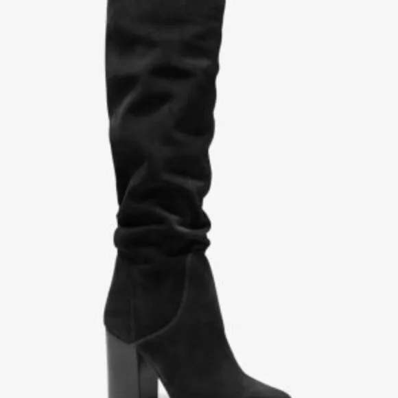 NIB Michael Kors Suede Leigh Black Boots 10