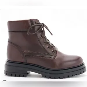 NIB Miz Mooz Leather Wool Lined Lace-Up Boots