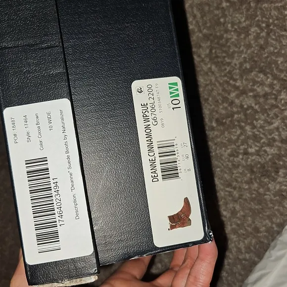 NIB Naturalizer Deanne Waterproof Suede Leather Boots Size 10 Brown