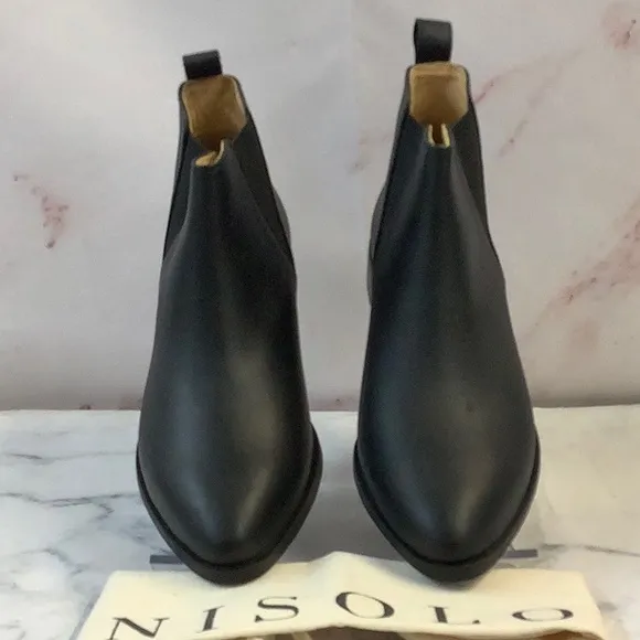 NIB Nisolo Everyday Chelsea Boot - Black and Rubber Size 6.5