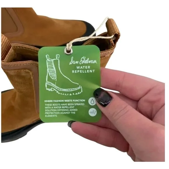 NIB Sam Edelman Lulia Camel Suede Chunky Ankle boots size 7.5