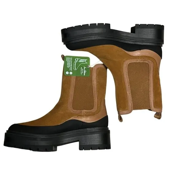 NIB Sam Edelman Lulia Camel Suede Chunky Ankle boots size 7.5