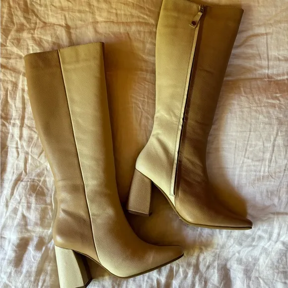 NIB Stivali New York Two-Toned Knee High Handcrafted Leather “New Dawn” Boots
