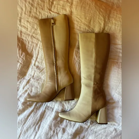 NIB Stivali New York Two-Toned Knee High Handcrafted Leather “New Dawn” Boots