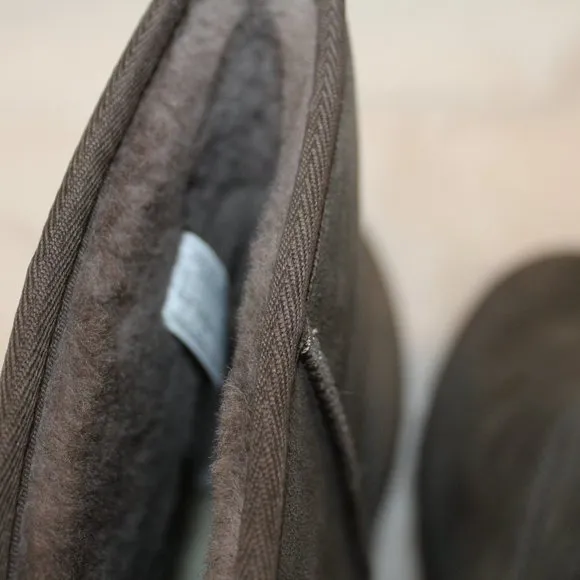NIB UGG WOMEN'S FEMME CLASSIC SHORT SUEDE SHEARLING BOOTS SLATE GRAY‎