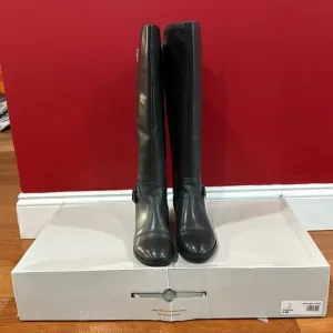 NIB Marc Fisher Dark gray Damsel Leather suede Riding Boots size 8.5
