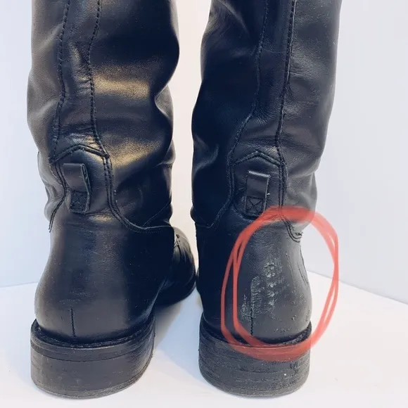 Nicole Black Tall Lace Up Riding Boots, 7M