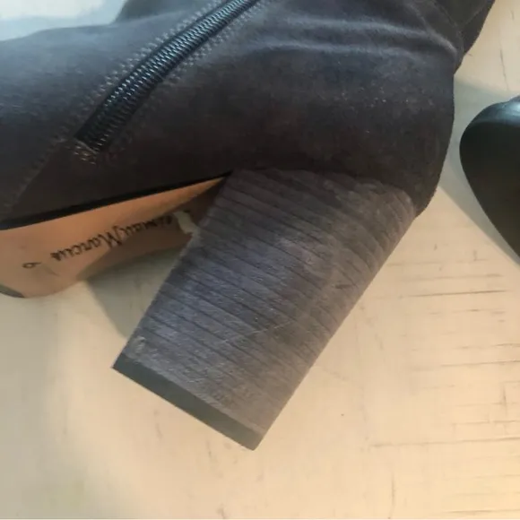 Nieman Marcus Gray Suede Boots