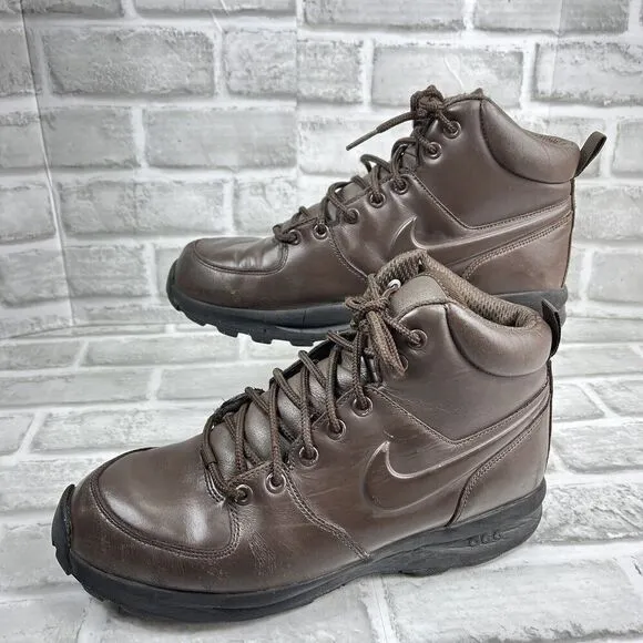 Nike ACG Manoa Men's Size 8.5 Brown Leather Hiking Boots