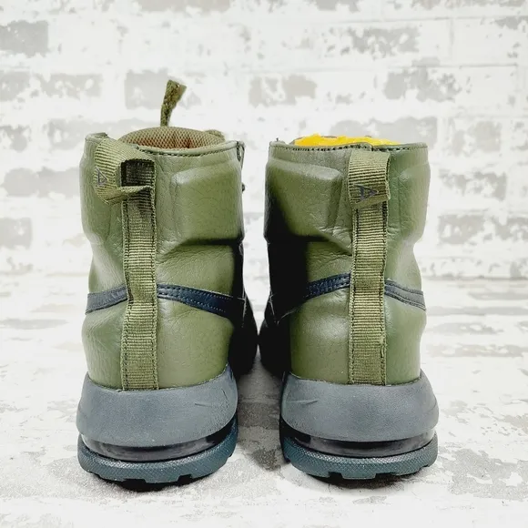 Nike Air Max Goaterra 2.0 Cargo Khaki Green Logo Lace Up Ankle Boots E874