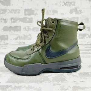Nike Air Max Goaterra 2.0 Cargo Khaki Green Logo Lace Up Ankle Boots E874