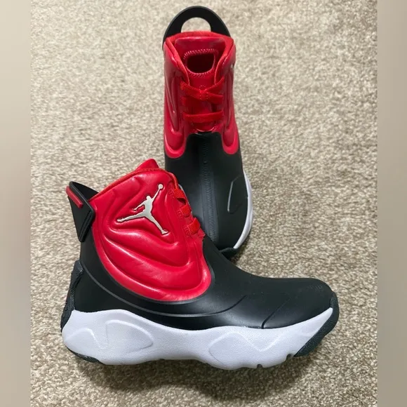 Nike PS Air Jordan Drip 23 Rain Snow Winter Boots Black/Red CT5798-006 Size 2Y
