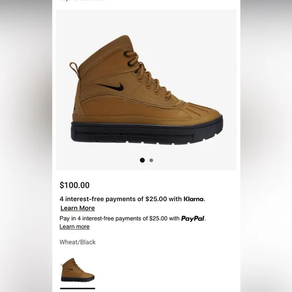 NIKE WATERPROOF ACG WOODSIDE 2 HIGH GIRL BOY BOOTS - UNISEX SIZE 3