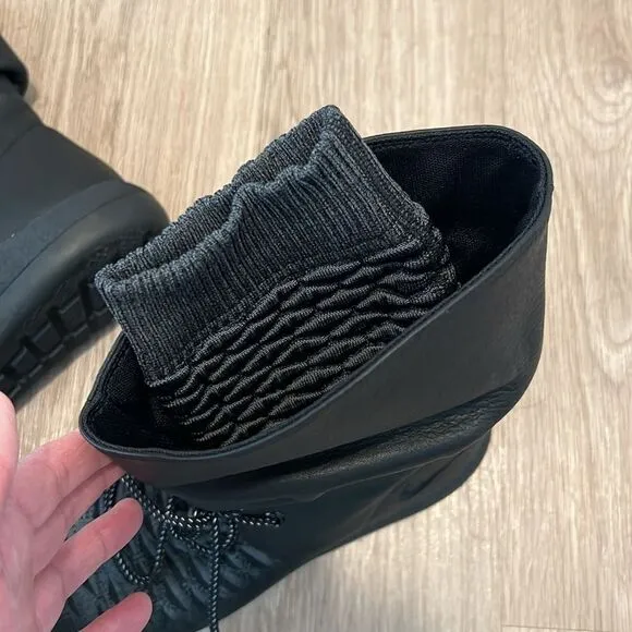 Nike Womens Roshe Two Hi Flyknit Slouch Leather Boots Size 10, Black Gray 861708