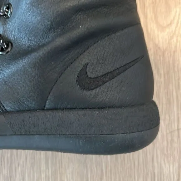 Nike Womens Roshe Two Hi Flyknit Slouch Leather Boots Size 10, Black Gray 861708