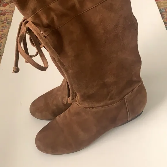 Nine West Dark Natural Suede Boots
