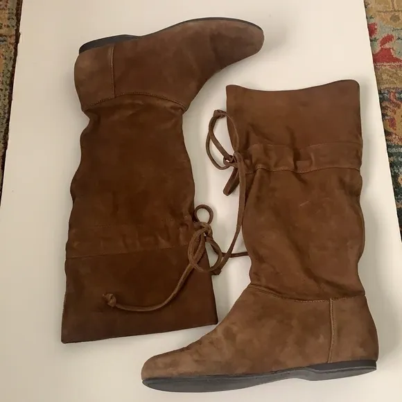 Nine West Dark Natural Suede Boots