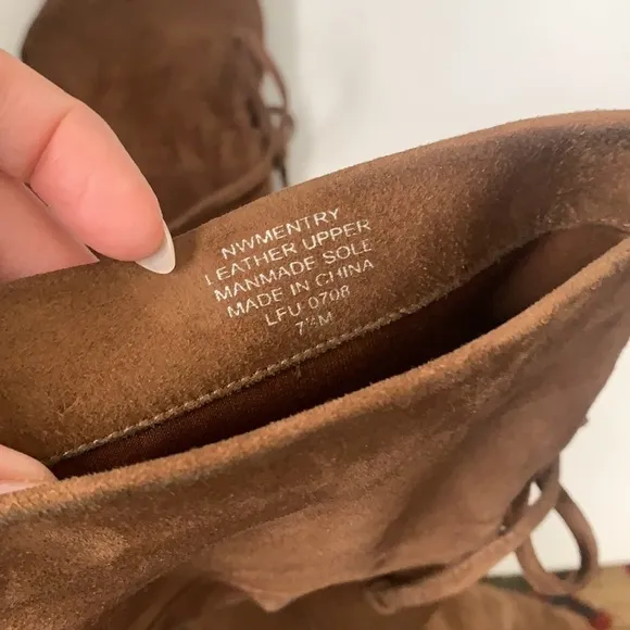Nine West Dark Natural Suede Boots