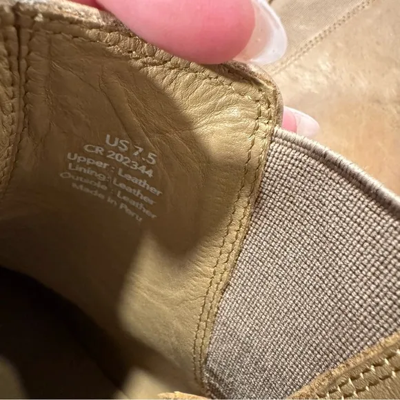 NISOLO Eva Everyday Chelsea Boot In Almond Tan Brown Leather Size 7.5