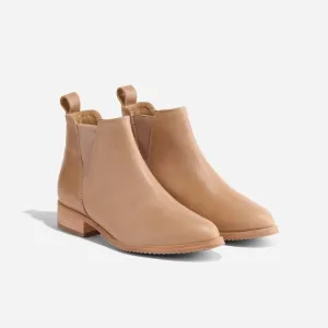 NISOLO Eva Everyday Chelsea Boot In Almond Tan Brown Leather Size 7.5