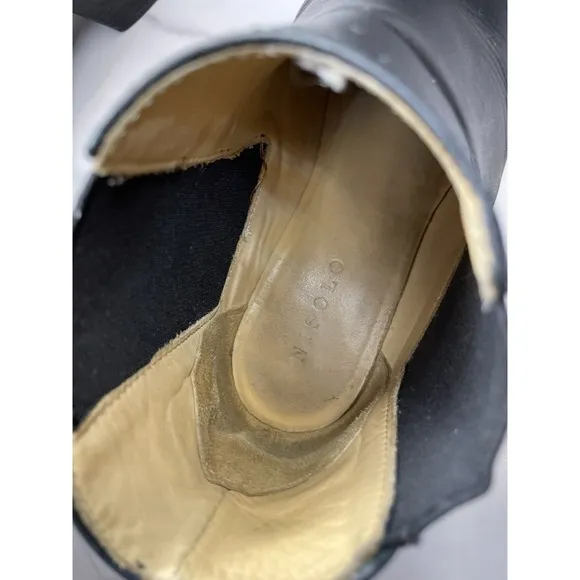 Nisolo Leather Women's Heeled Slip-on Waterproof Chelsea Boots Size 7.5