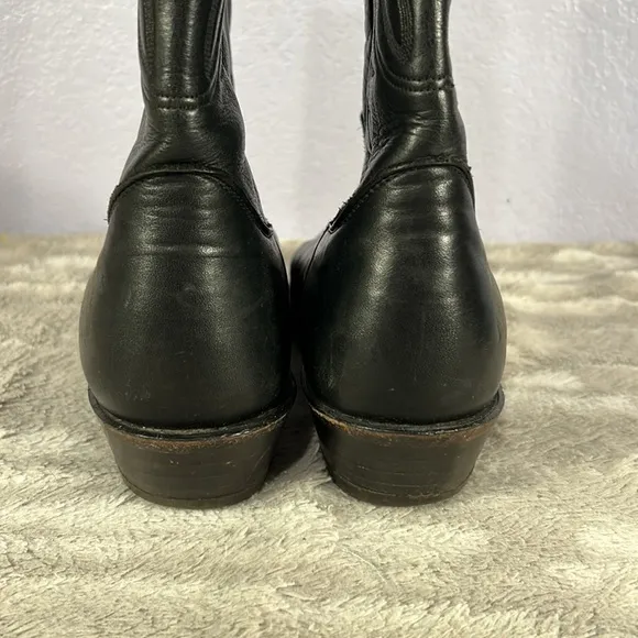 Nocona black Leather Western Cowboy Boots sz10.5 C
