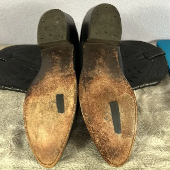 Nocona black Leather Western Cowboy Boots sz10.5 C