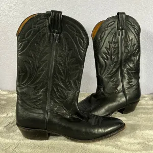 Nocona black Leather Western Cowboy Boots sz10.5 C