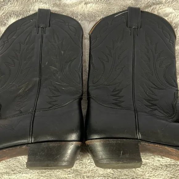 Nocona black Leather Western Cowboy Boots sz10.5 C
