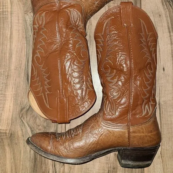 Nocona Cowboy Western Boots Brown Leather