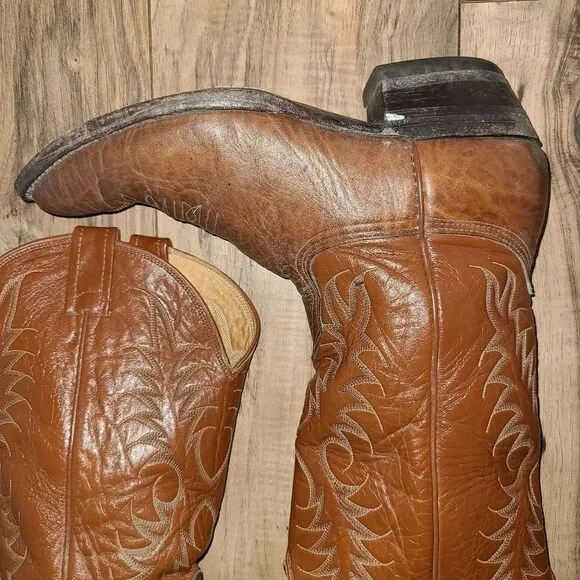 Nocona Cowboy Western Boots Brown Leather
